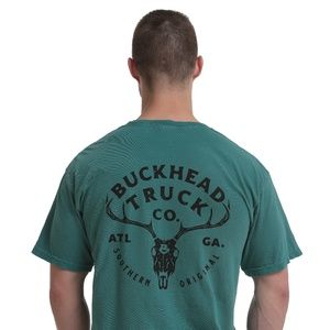 Buckhead Truck "Antlers" T-Shirt.  Green.